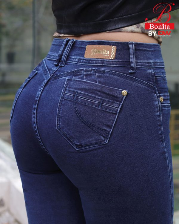 Jeans Bonita Palazzo Mujer Baby Azul Tiro Alto - SKU 1-0090